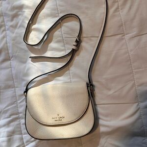 kate spade Cream Pebbled Leather Crossbody Bag